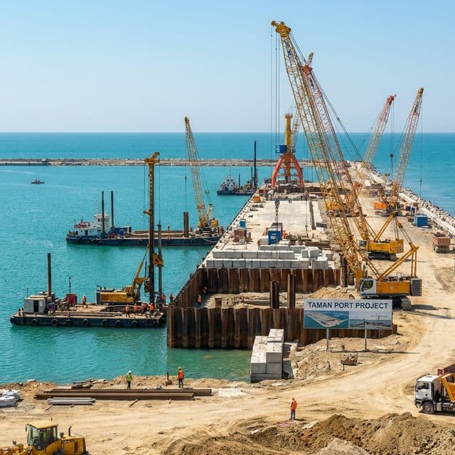 Порт Тамань — Берегоукрепление