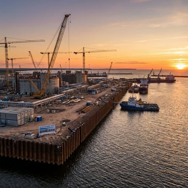 Портовый комплекс в Усть-Луге